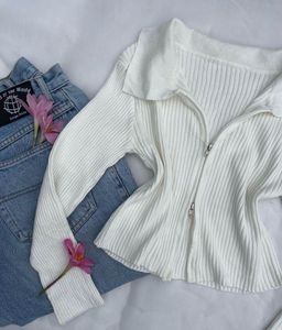 White zip top