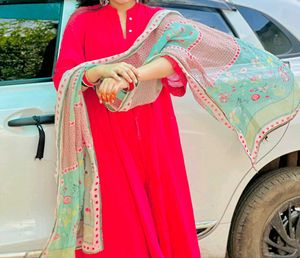 Celebrate in Style:FabIndia’s Elegant Pink A-line