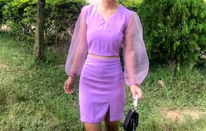 Two Piece Set available In Lavender Colour 💜