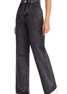 KOTTY Women High Rise Relaxed Fit Cotton Lycra Ble
