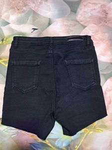 Black Denim Shorts