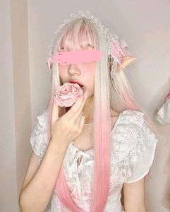 Imported Blonde +Pink Wig🤍💖🤍💖