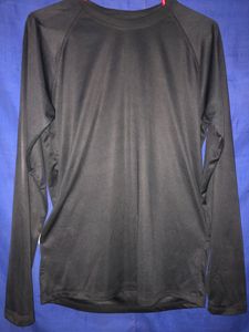 Men Solid Neck Polyester Black T-shirt