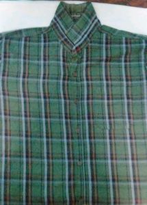 Dark Green Cotton L Size Shirt