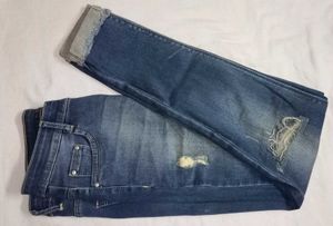 Women Navy Blue Jeans Rugged