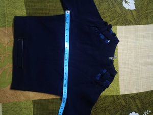 Dark Blue Party Crop Top