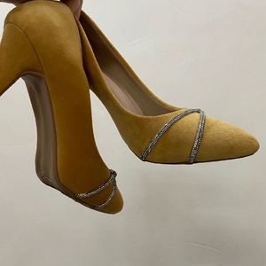 Velevt Rhinestone Heels