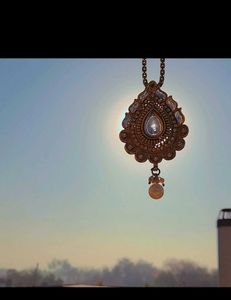 Gold-Tone Kundan Pendant Necklace