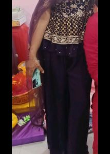Very Beautiful Purple Sharara Set