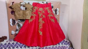 Beautiful ♥️ with Golden Lehenga choli