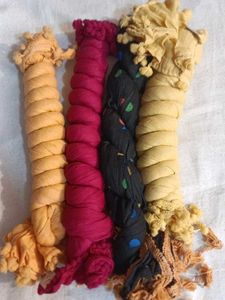 Colorful Dupatta Set 4pc Combo