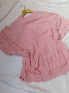 H&amp;M Pink Striped Top