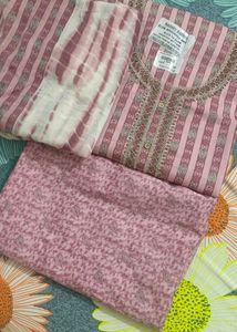 Blush Pink Cotton Salwar Suit
