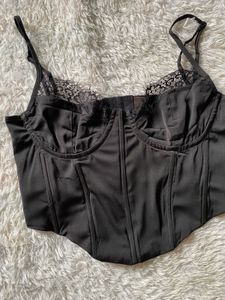 Black Lace Corset Top