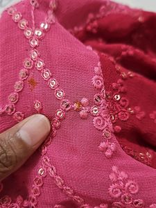 Chikankari Anarkali Kurti And Dupatta