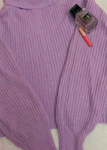 oversized Lavender Knit Turtleneck🌷