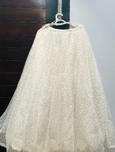 beautiful white lehnga