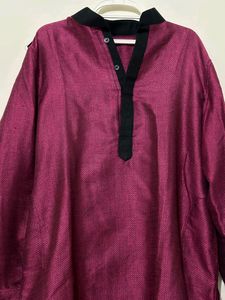 Men Dark Pink Kurta