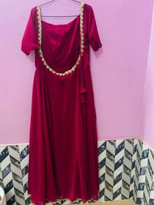 Maroon Embellished Anarkali Sets