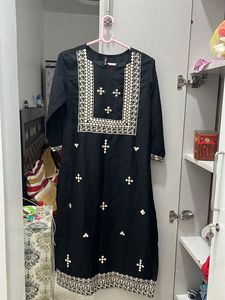 Black Embroidered Kurti