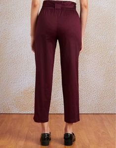 Burgundy Casual Pants