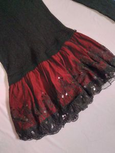 WINTER Black Embellished Dress