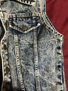 L Size Denim Over Coat