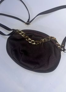 Brown Chain Detail Bag
