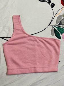 BIRCH One Shoulder Cropped Top