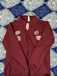 Burgundy Zipper Jacket