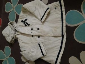 Cute White Kids' Winter Coat