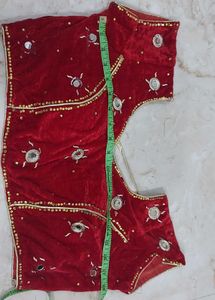 Red Satin Blouse