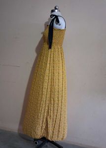 Floral Tie-Strap Smocked Dress
