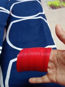 Red Glass Bangles - Set of Many!
