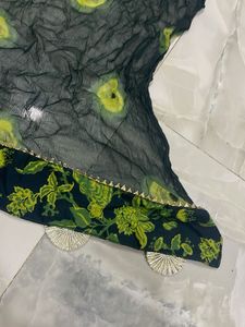 Green Printed Dupatta
