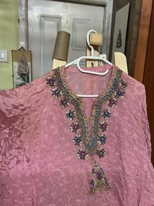 Pink Embellished Tunic Top