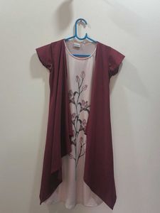 Floral Dress with Cardigan