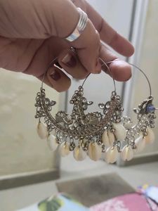 Seashell Statement Hoop Earrings