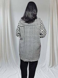 Houndstooth Oversized Jacket