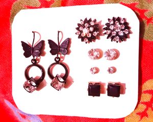 Daily Office Earrings And Studds Combo Car