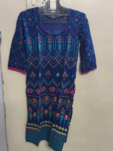 Blue Multi Printed Kurti