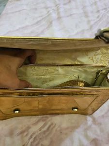 Gold mini laptop Bag