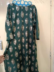 Green Floral Print Top With Bottom