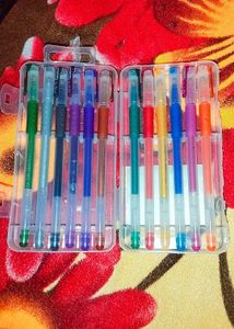 Gel Pen Set - Rainbow Colors! With Box