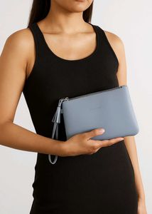 Cute Blue Pouch with Tassels