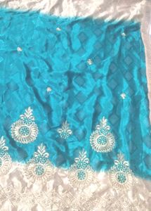 Green saare without blouse 🌟🪐