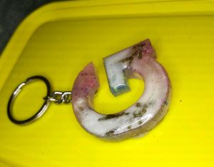 Resin Letter &#34;G&#34; Keychain