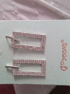 Sparkling Rectangular Drop Earrings