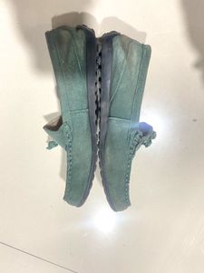 Green Suede Loafers