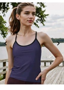 Shein Spaghetti Strap Racerback Fitted Crop Tank T